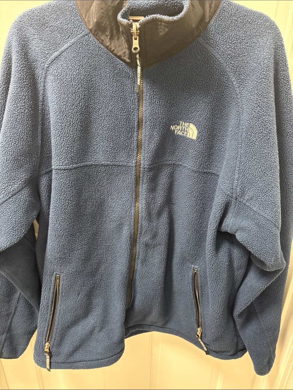 Men’s The North Face Navy Blue Teddy Fleece Full-Zip Jacket